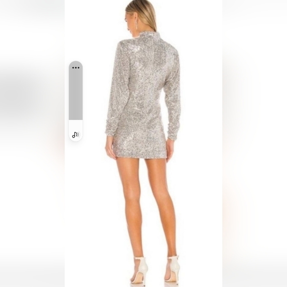 Ronny Kobo Large Silver Mini Dress - Picture 2 of 8